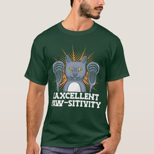 Lacellent Pawsitivity La Stick Sports Lacrosse fam T-Shirt (Vorderseite)
