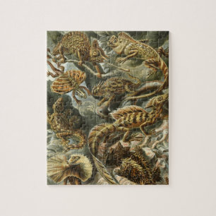 Lacertilia by Ernst Haeckel Vintage Lizard Animals Puzzle