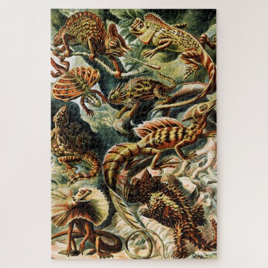 Lacertilia Lizards von Ernst Haeckel Puzzle (Vertikal)
