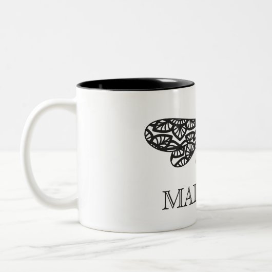 Lacewing Bee Personalized Mug Zweifarbige Tasse (Links)