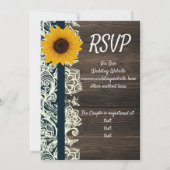 lacewood Sonnenblume Einladung (Rückseite)