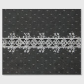 lacework line on black background geschenkpapier (Flach)