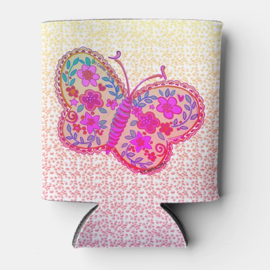 Lacey Butterfly Can Cooler Dosenkühler (Vorderseite)