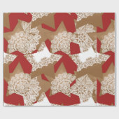 Lacey Cookie CutOut Design Wrapping Paper Geschenkpapier (Flach)