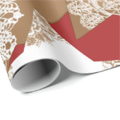 Lacey Cookie CutOut Design Wrapping Paper Geschenkpapier (Rolleneckpunkt)