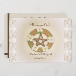 Lacey Dogwood Pentagramm Handfasting Einladung