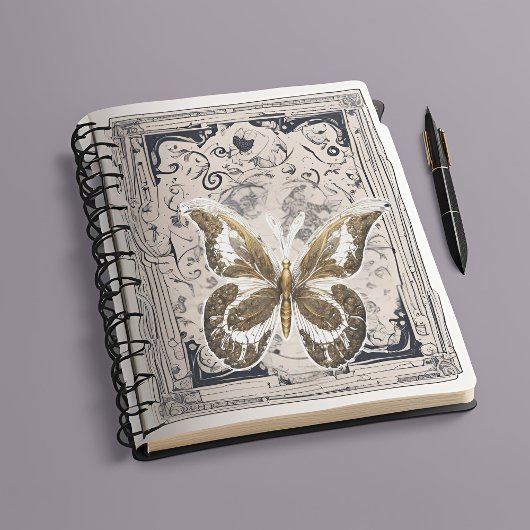 Lacey Golden Butterfly Aufkleber