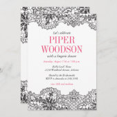 Lacey Lingerie Dusche Einladung (Vorne/Hinten)