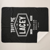 Lacey Personalisiert Name Birthday Sherpadecke (Vorderseite (Horizontal))