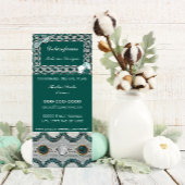 Lacey Steel Aquamarin Werbekarte