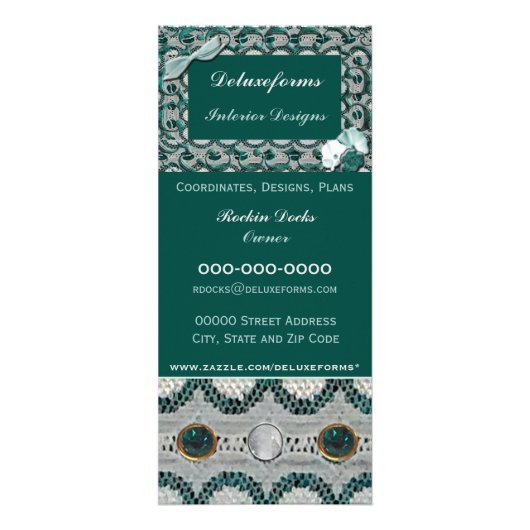 Lacey Steel Aquamarin Werbekarte (Vorne)