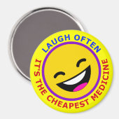 Lach oft, es ist die billigste Medizin Magnet (Vorderseite/Rückseite)