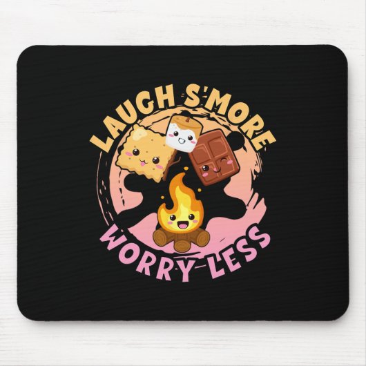 Lach öfter, sorge dich weniger Wochenend-Clamping- Mousepad (Vorne)