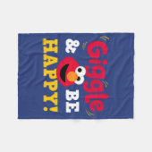 Lach und sei glücklich Elmo Fleecedecke (Vorderseite (Horizontal))