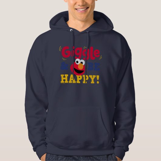 Lach und sei glücklich Elmo Hoodie (Vorderseite)