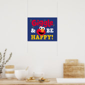 Lach und sei glücklich Elmo Poster (Küche)