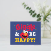 Lach und sei glücklich Elmo Postkarte (Stehend Vorderseite)