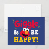 Lach und sei glücklich Elmo Postkarte (Vorne/Hinten)