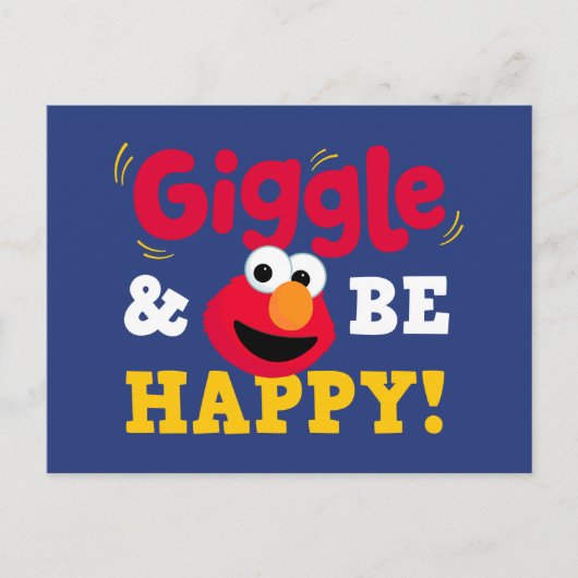 Lach und sei glücklich Elmo Postkarte (Vorderseite)
