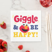Lach und sei glücklich Elmo Serviette (Beispiel)