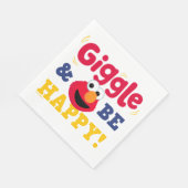 Lach und sei glücklich Elmo Serviette (Ecke)