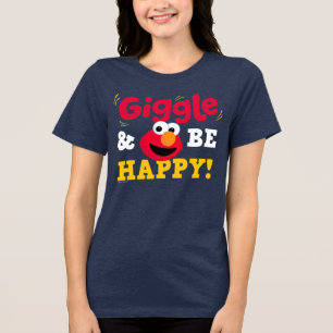 Lach und sei glücklich Elmo Tri-Blend Shirt