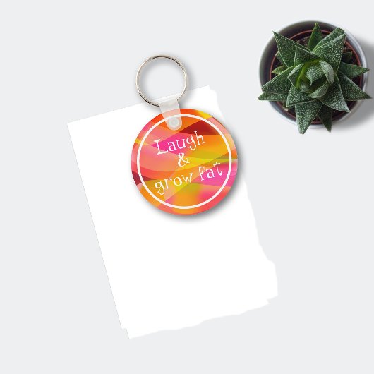 Lach und züchten fette Spaß Sprichwort Orange Schl Schlüsselanhänger