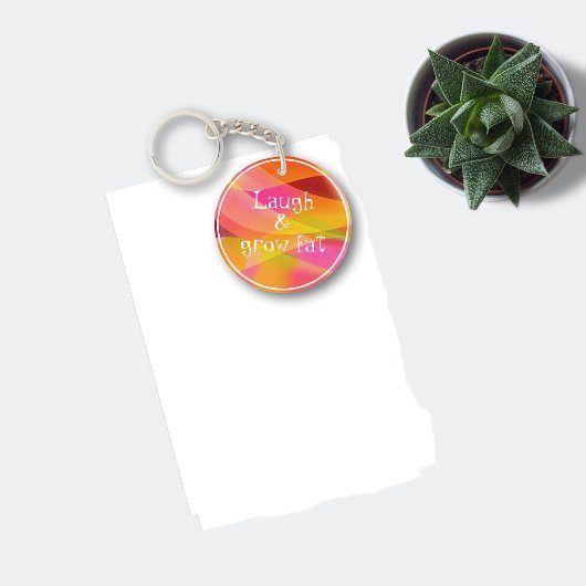 Lach und züchten fette Spaß Sprichwort Orange Schl Schlüsselanhänger