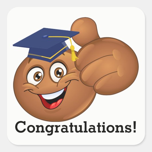 Lächelaufkleber Quadratischer Aufkleber (Vorderseite)