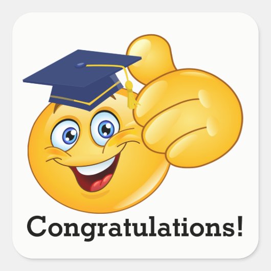 Lächelaufkleber Quadratischer Aufkleber (Vorderseite)