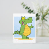 Lächelender oder Krokodil Postkarte (Stehend Vorderseite)