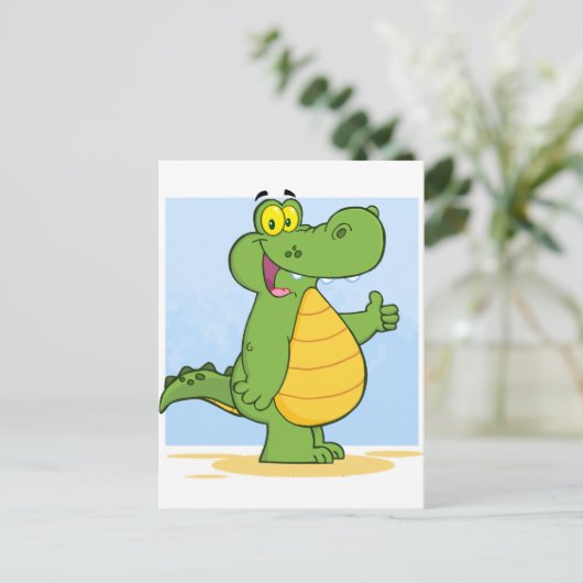 Lächelender oder Krokodil Postkarte (Stehend Vorderseite)