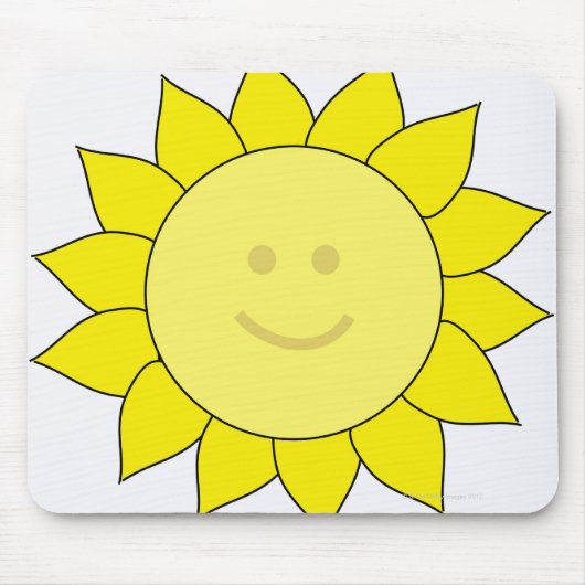 LächelGesicht Sonnenblume Mousepad (Vorne)