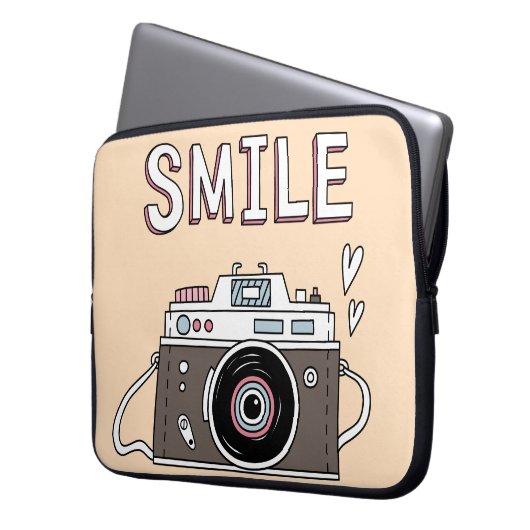 Lächelkamera Laptopschutzhülle (Vorderseite Links)
