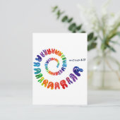 Lächelkaninchen, spiralförmig postkarte (Stehend Vorderseite)