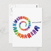 Lächelkaninchen, spiralförmig postkarte (Vorne/Hinten)