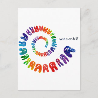 Lächelkaninchen, spiralförmig postkarte