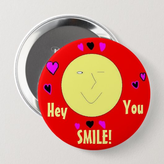 Lächelknopf Button (Vorne & Hinten)