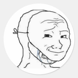 Lächelmaske Runder Aufkleber