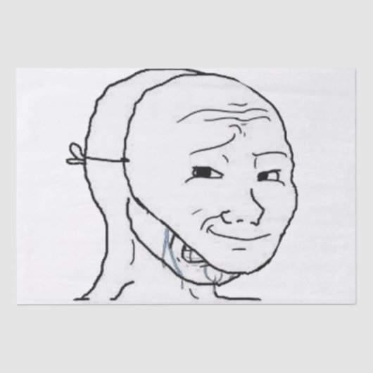 Lächelmaske Seidenpapier (Vorderseite)