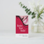 "Lächeln 2" Zahnarzt-Hygieniker-kosmetische Visitenkarte (Stehend Vorderseite)