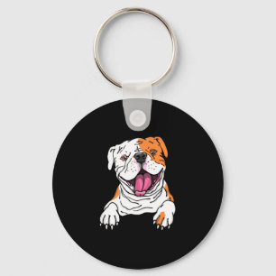 Lächeln American Bulldog English Puppy Dog Lover Schlüsselanhänger