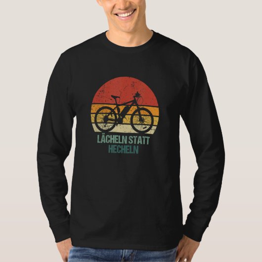 Lächeln anstatt das Retro E Bike Ebike EMTB P T-Shirt (Vorderseite)
