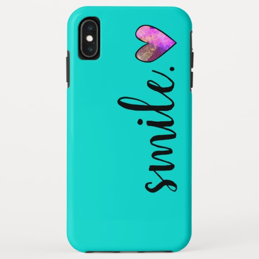 LÄCHELN - Aquarell-Herz Case-Mate iPhone Hülle (Rückseite)