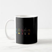 Lächeln ASL Alphabet American Sing Language ASL Te Kaffeetasse (Links)