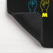 Lächeln ASL Alphabet American Sing Language ASL Te Mousepad (Ecke)