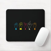 Lächeln ASL Alphabet American Sing Language ASL Te Mousepad (Mit Mouse)