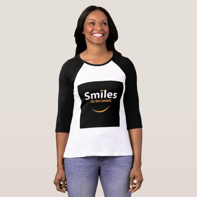 Lächeln auf dem Camino T-Shirt (Vorne ganz)