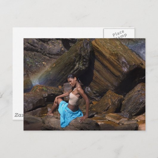 Lächeln auf den Felsen Postkarte (Vorne/Hinten)