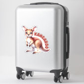 Lächeln Baby Kangaroo - Kinderzimmer Aufkleber (Koffer)